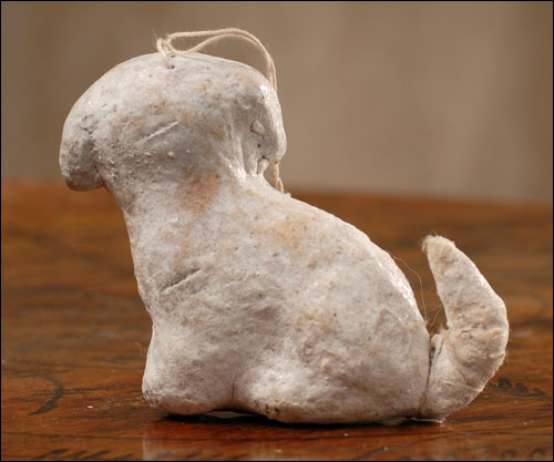 Antique Christmas cotton ornament PUPPY DOG