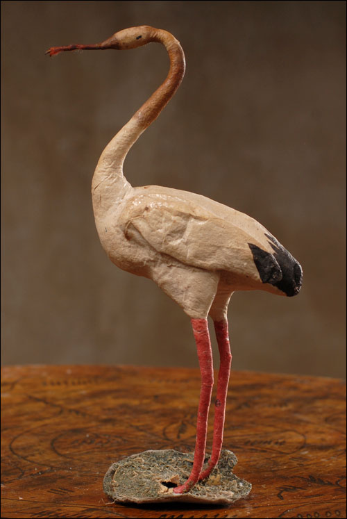 Antique Christmas ornament - cotton STORK
