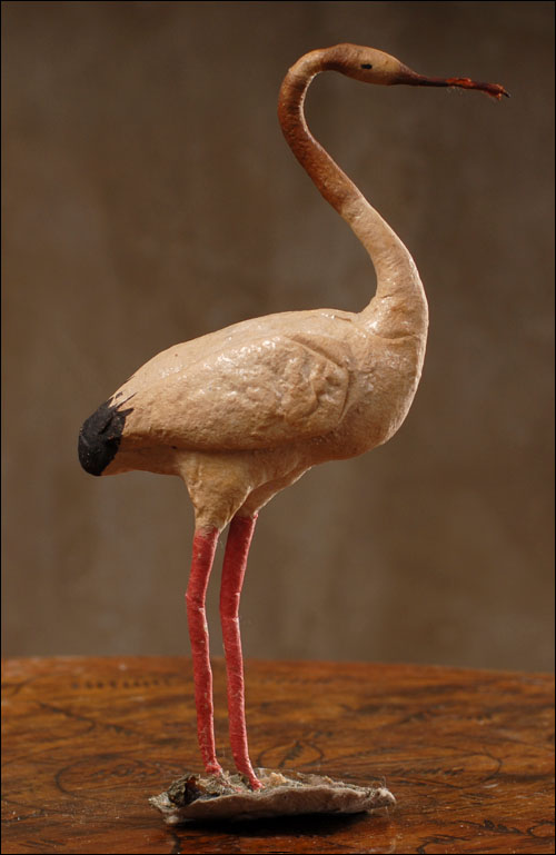 Antique Christmas ornament - cotton STORK