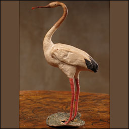 Antique Christmas ornament - cotton STORK