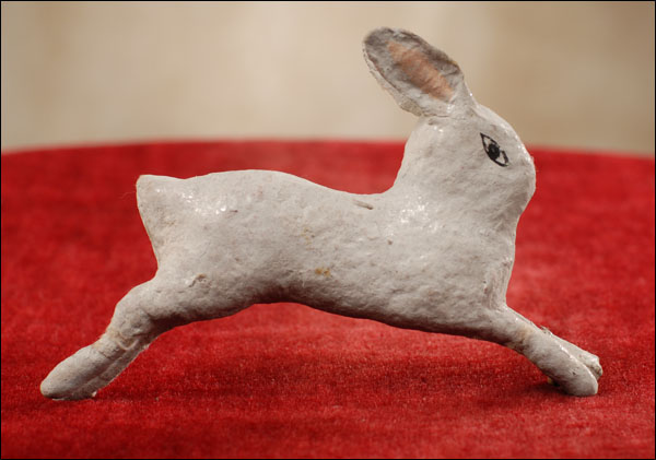 Antique Christmas ornament - RUNNING RABBIT