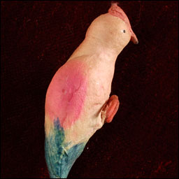 Antique Christmas ornament - cotton WOODPECKER