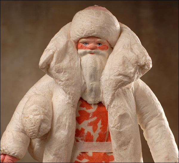 Antique Christmas cotton figure of Santa