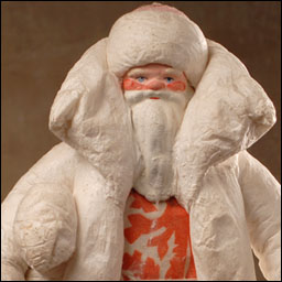 Antique Christmas cotton figure of Santa