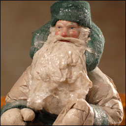 Antique Christmas cotton figure of Santa