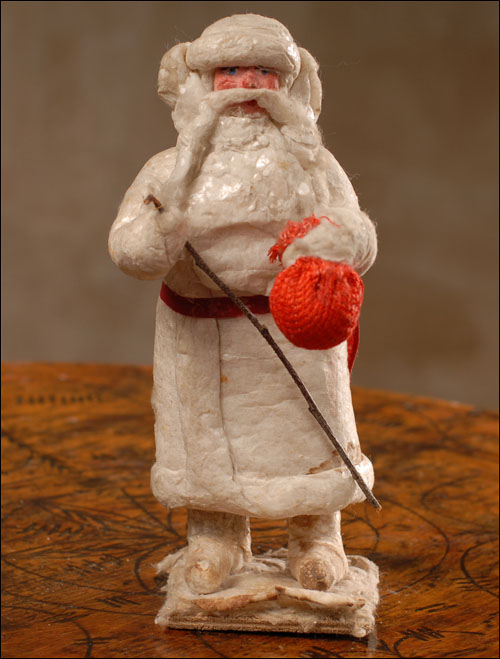 Antique Christmas cotton figure of Santa