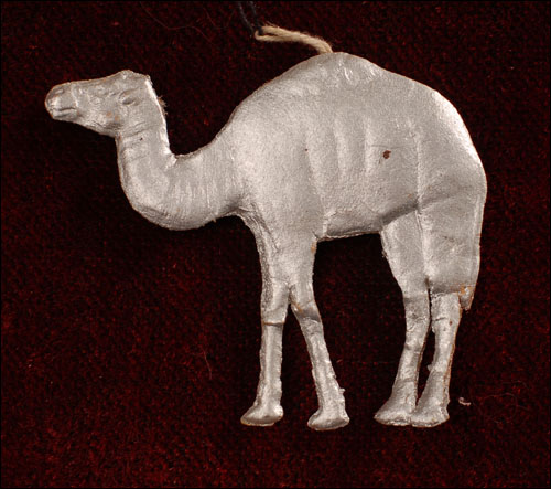 Antique Christmas Dresden ornament CAMEL
