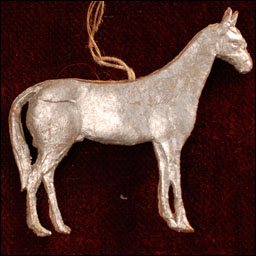 Antique Christmas Dresden ornament HORSE