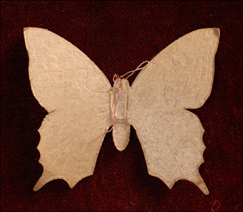 Antique Christmas Dresden ornament BUTTERFLY