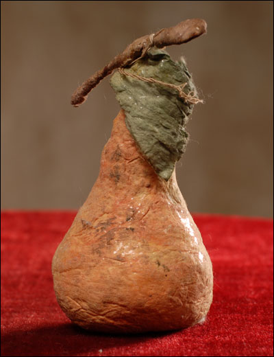 Antique Christmas ornament - cotton PEAR