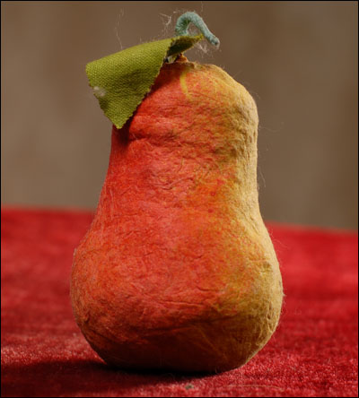 Antique Christmas ornament - cotton PEAR