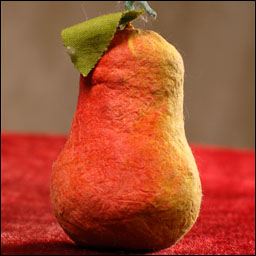 Antique Christmas ornament - cotton PEAR