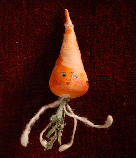 Antique Christmas ornament - cotton CARROT
