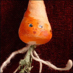 Antique Christmas ornament - cotton CARROT