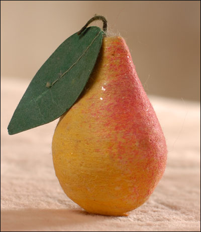 Antique Christmas ornament - cotton PEAR