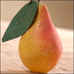 Antique Christmas ornament - cotton PEAR
