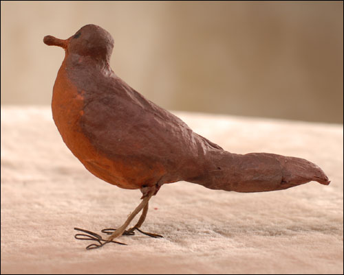 Antique Christmas ornament - cotton BIRD