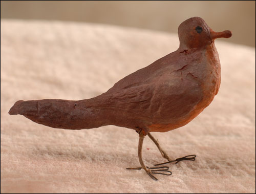 Antique Christmas ornament - cotton BIRD