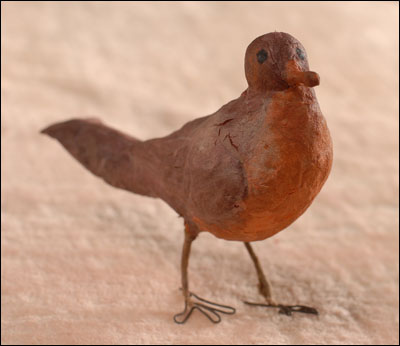 Antique Christmas ornament - cotton BIRD