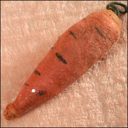 Antique Christmas ornament - cotton CARROT