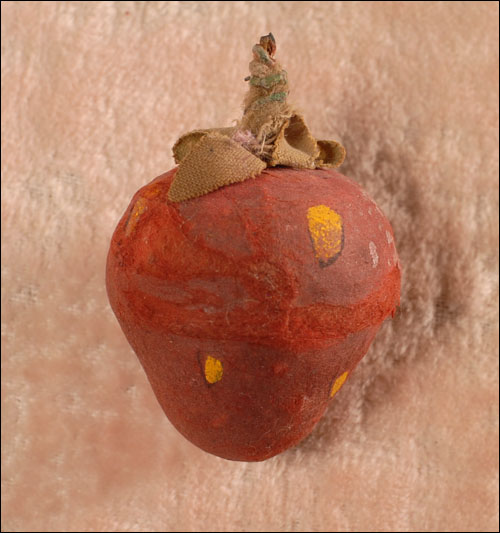 Antique Christmas ornament - cotton STRAWBERRY