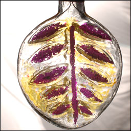 Antique Huge Kugel Christmas ornament - LEAF