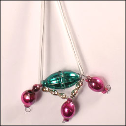 Antique beaded glass Christmas ornament PENDANT