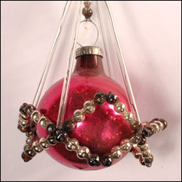 Antique beaded glass Christmas ornament BALOON