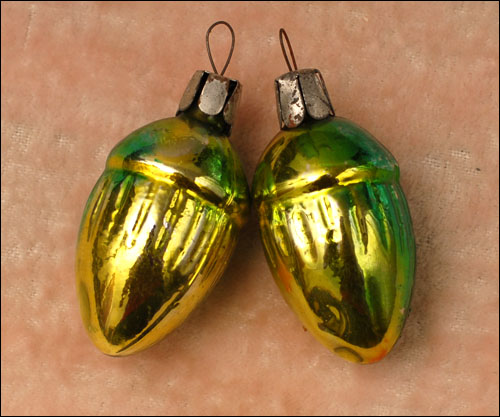Antique Christmas ornament 2 ACORNS