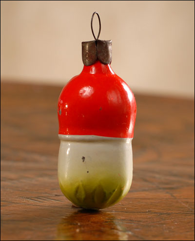 Antique Christmas ornament MUSHROOM