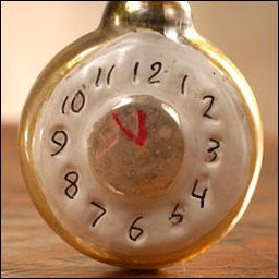 Antique CHRISTMAS ornament CLOCK
