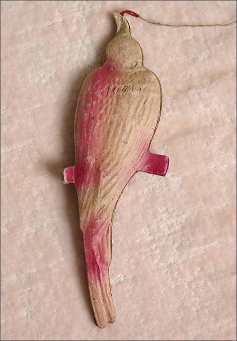 Antique Christmas ornament COCKATOO PARROT