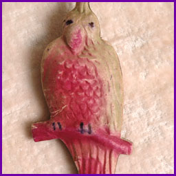 Antique Christmas ornament COCKATOO PARROT