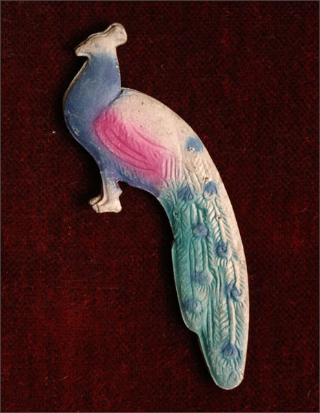Antique Christmas ornament PEACOCK
