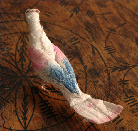 Antique Christmas ornament PEACOCK