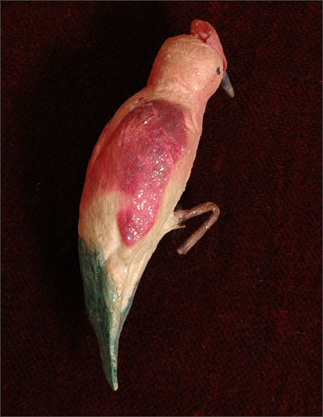 Antique Christmas ornament cotton WOODPECKER