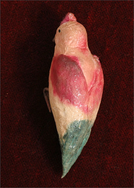 Antique Christmas ornament cotton WOODPECKER