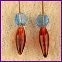 Antique French glass Doll Earrings