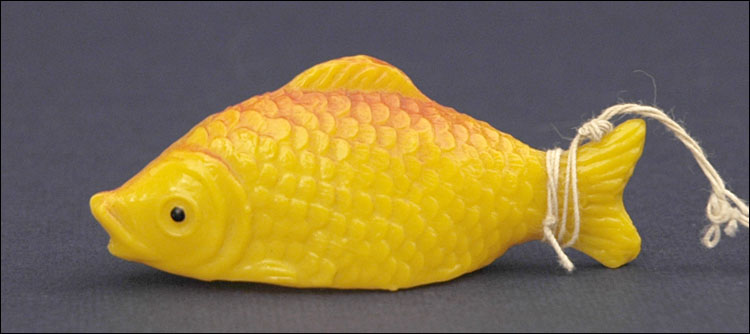 Antique Christmas celluloid ornament FISH