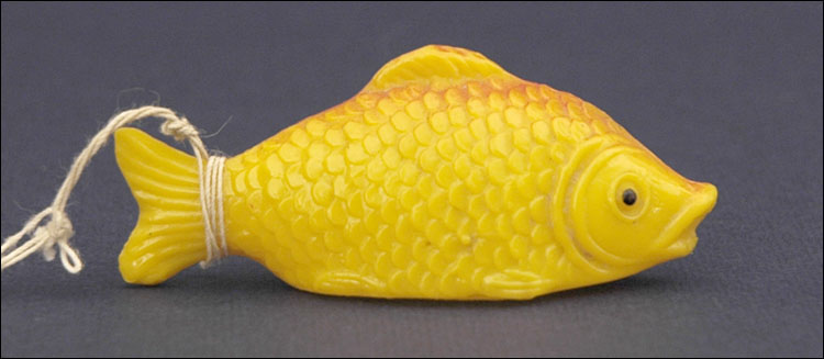 Antique Christmas celluloid ornament FISH