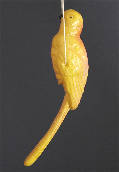 Antique Christmas celluloid ornament PARROT