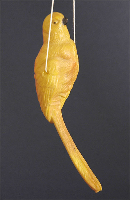 Antique Christmas celluloid ornament PARROT