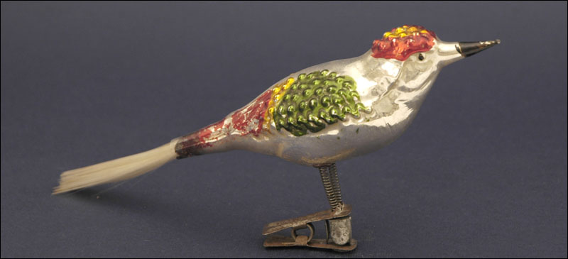 Antique Christmas German glass ornament BIRD