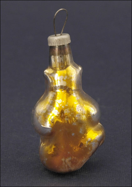 Antique Christmas glass ornament MONKEY with BALL