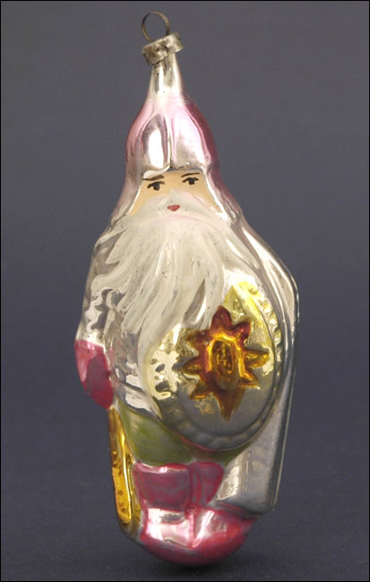 Vintage Christmas glass ornament KNIGHT