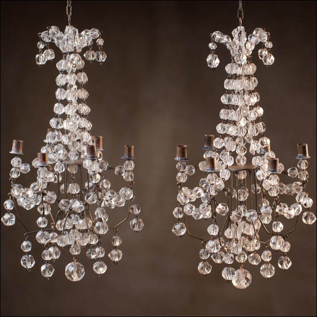 Antique PAIR Chandeliers for dolls
