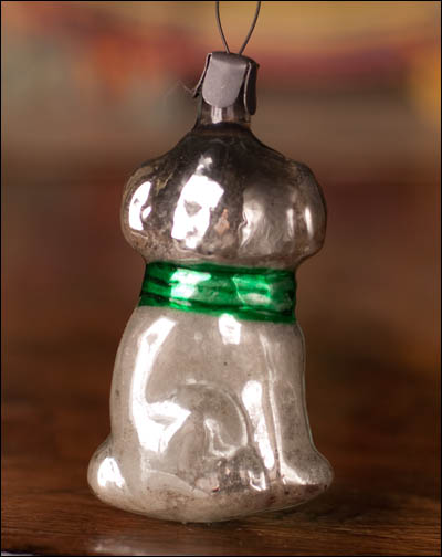 Antique Christmas ornament PUPPY DOG