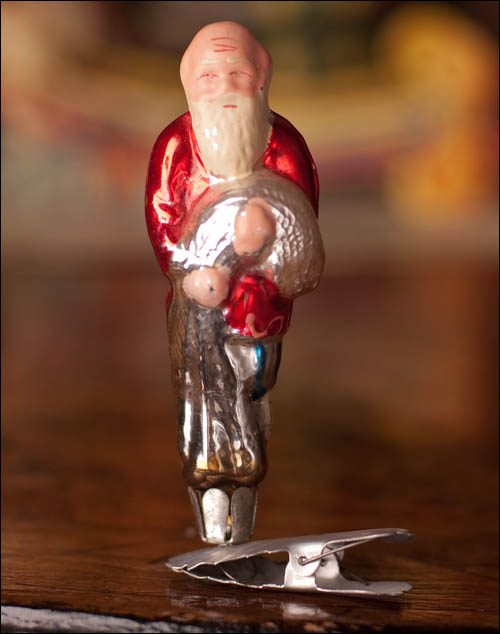 Antique Christmas ornament OLD FISHERMAN