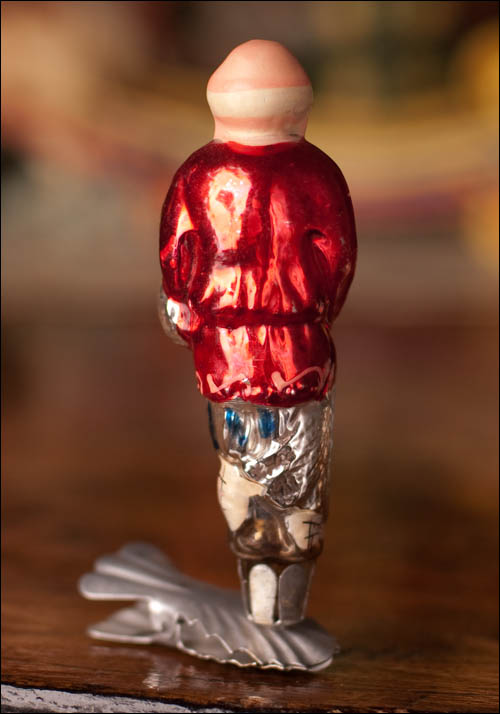 Antique Christmas ornament OLD FISHERMAN