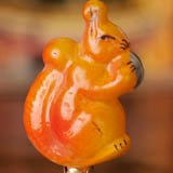 Antique Christmas ornament SQUIRREL With NUT